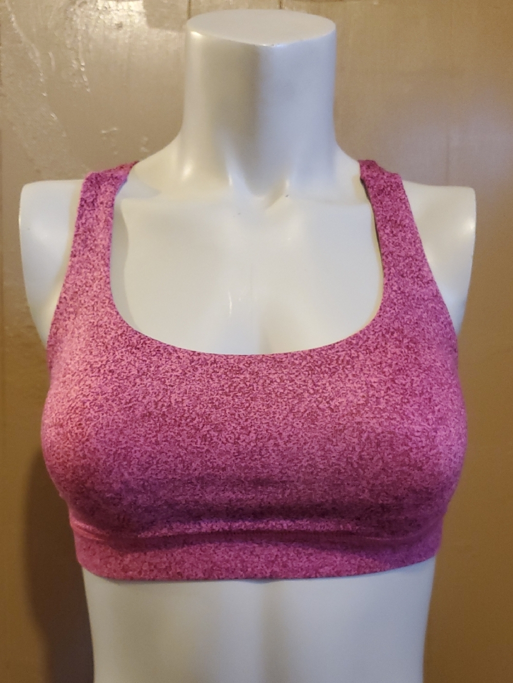 Lululemon Athletica Pink Heathered Criss Cross Yoga Top